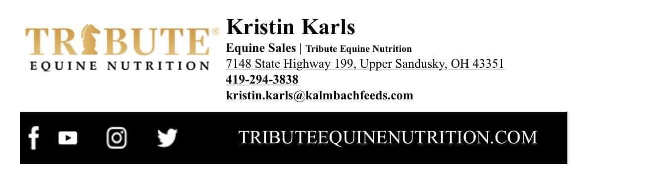 Tribute Equine Nutrition - Kristin Karls